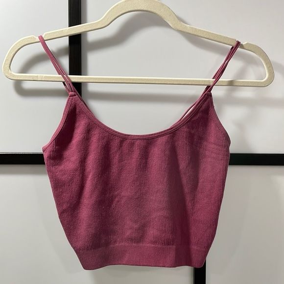 Aeropostale Tops - [L] Aeropostale Plum Pink Triangle Crop | Women’s | Y2K | Ribbed Material